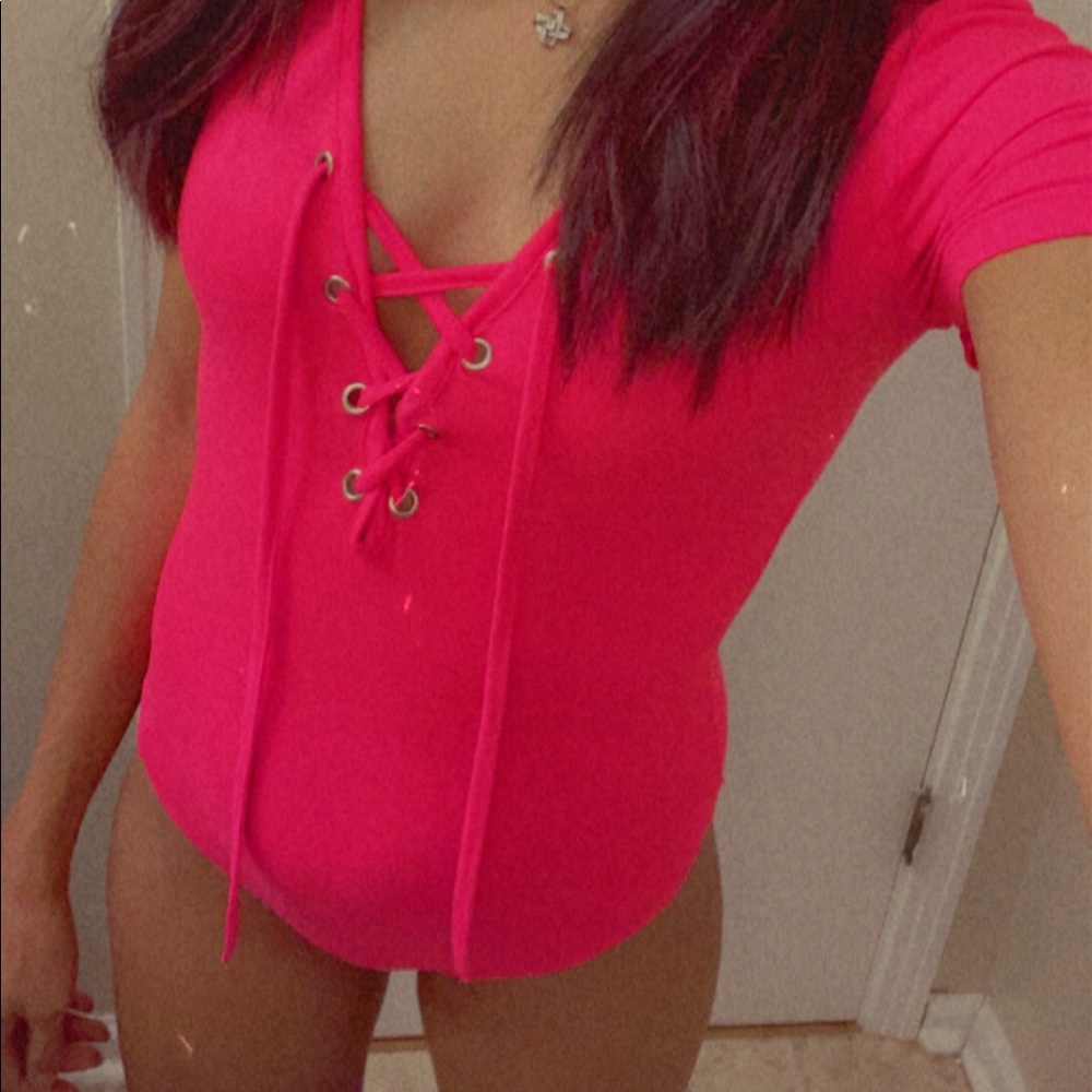 Rue 21 Small hot pink bodysuit